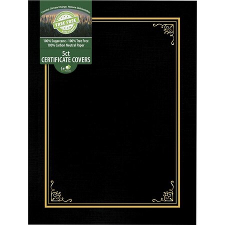 Geographics Document Cover, Tree Free, 8-3/4"Wx11-1/4"Lx1/4"H, Black GEO49029